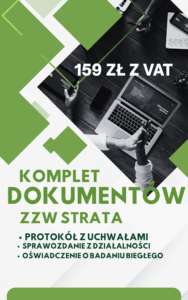 Pakiet dokumentów do zatwierdzenia sprawozdania finansowego wykazującego stratę